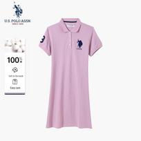 JAV. POLO ASSN.. Moteriška A formos suknelė-marškinėliai trumpomis rankovėmis 2XL gryna balta spalva