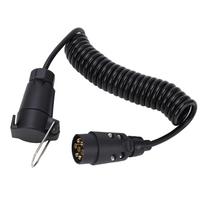 12V 24V Priekabos kištuko laidas 7 gyslų TPU spyruoklinis vilkimo susuktas laidas Stabilus signalo perdavimas Kemperiui Automobiliui Laivui