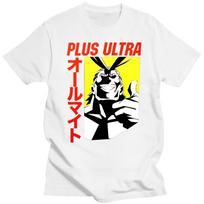 New arrived tshirt men's black tops MHA All Might Plus Ultra Officially Licensed Adult humor t shirt vintage style short sleeve S