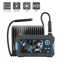 Industrial Endoscope Camera with Camera 1920*1080P 6 LED Light IP67 Waterproof Inspection Camera with 4.3 inch LCD Display 5m Hard Wire 5.5mm Camera D