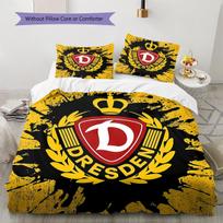 SG Dynamo Dresden Raštas Patalynė, Antklodės Komplektas Antklodės Užvalkalas Pagalvės Užvalkalas Namų Gimtadienio Dovana (1 * užvalkalas antklodei + 2 * užvalkalai pagalvėms, be užpildo) 135x200cm