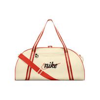 Nike Didelės talpos išsiuvinėtas logotipas Audinio sportinis krepšys Per petį Crossbody Tote Sporto salės krepšys Vidutinis Unisex krepšiai DH6863113 Coconut Milk & Passionate Red & Black