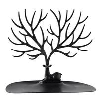 Stovas papuošalams „Antler Tree“ karoliams, auskarams, apyrankėms ir apyrankėms juoda