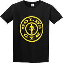 Golds Gym Treniruotė Svorio kilnojimo treniruotė Kolegijos stilius Hip hop stilius Gyvūno purslų rašalo marškinėliai Juodi S juoda