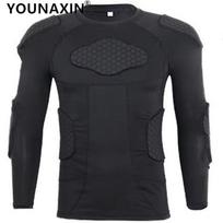 Unisex juodi ilgomis rankovėmis marškinėliai Krepšinio berniukas Futbolas Futbolas Dviračių sportas Viršutinė dalis Apsauga nuo susidūrimo Greitai džiūstantys M L XL 2XL 3XL M juoda