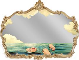 Seletti Veidrodis Seletti Wears Toiletpaper Baroque Seagirl 120 cm