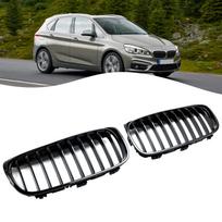Blizgi juoda priekinė grotelių grotelės Tinka BMW 2 serijos Gran Tourer F45 F46 2015-2018