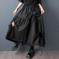 Cotton plus size High waist vintage Spring summer autumn casual loose long for woman skirts womens skirt juoda