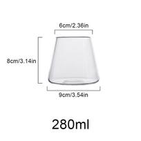 280ml Creative Mountain Shape Glass Cup Heat-resistant Coffee Milk Glass Mug Glass Cup Juice Tea Wine Cup Whiskey Wine Cup 280ml
