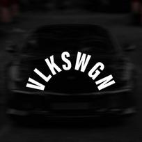 1 vnt. VLKSWGN Automobilio lipdukai Galinio valytuvo stiklas Volkswagen Polo Golf Passat Tiguan Beetle Caddy Skoda Octavia Seat Leon Altea 15x6CM