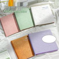 Free Shipping: Premium Grid Notebook with Wrinkled Leather Cover for College Students.