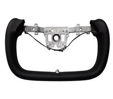 Rankena Tesla Model 3 Highland 2025 Yoke vairui Alcantara/Nappa Oda Automobilių Lenktynių Modelis 3 Highland 2024 2025 Model 3 juoda