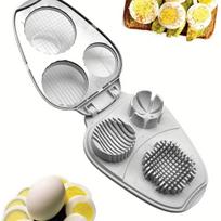 1pc Heavy-Duty Manual Egg Slicer, Crusher, and Chopper - Multi-Functional Egg Cutter Tool with Circular Blade for Precise Egg