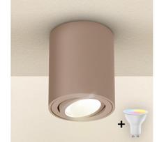 Brilagi - LED RGBW dimeriuojamas taškinis šviestuvas MIA 1xGU10/4,8W/230V 100x80 mm smėlio spalvos