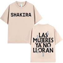 Dainininkė Shakira Las Mujeres Ya No Lloran Grafinis Atsitiktinis Marškinėliai Oversize Madingi Trumpomis Rankovėmis Marškinėliai Estetiški Aukštos Kokybės Marškinėliai 2XL