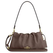 Coach Faye 26 Logotipo Klostuoto Dizaino Odinė Rankinė per Petį Vidutinė Moteriškos rankinės Ruda CV529-IMV2R Basic Set (Bag+Dust Bag)