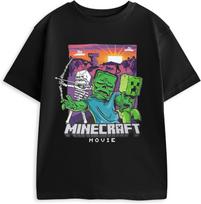 Minecraft Berniukų Grafinis Marškinėlis Pasirinkimai Vaizdo Žaidimų Tema Viršus Personažai Apvali Kaklo Marškinėliai Trumpomis Rankovėmis(1) S juoda