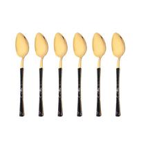 24vnt/6vnt Stalo įrankių rinkinys Indų rinkinys nerūdijančio plieno stalo reikmenų rinkinys Peilis Šakutė Arbatos šaukštas Stalo reikmenų rinkinys 6pcs-teaspoon