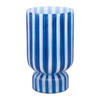 Mėlynos spalvos iš stiklo vaza (aukštis 26 cm) Rayado Retro – PT LIVING