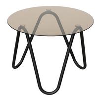 Apvalios formos šoninis stalas su stikliniu stalviršiu ø 50 cm Ventana Round – Leitmotiv