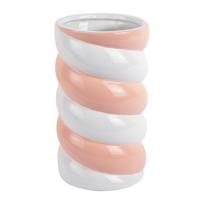 Baltos spalvos/rožinės spalvos iš keramikos vaza (aukštis 23 cm) Marshmallow – PT LIVING
