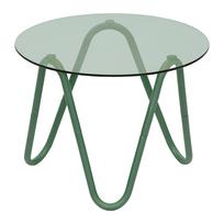 Apvalios formos šoninis stalas su stikliniu stalviršiu ø 50 cm Ventana Round – Leitmotiv