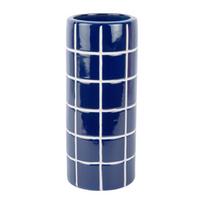 Mėlynos spalvos iš keramikos vaza (aukštis 30 cm) Retro Tiles – PT LIVING