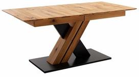 Valgomojo stalas išskleidžiamas MC Akcent Morena X, ruda sp./juoda sp., 140 - 190 cm x 90 cm x 76 cm