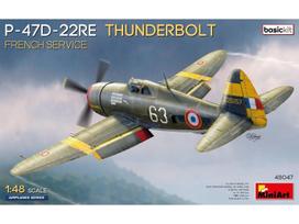 Miniart - Republic P-47D-22RE Thunderbolt French Service Basic Kit, 1/48, 48047