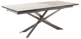 Valgomojo stalas išskleidžiamas MC Akcent Tesero, nerūdijančiojo plieno sp./pilka sp., 200 - 300 cm x 95 cm x 76 cm