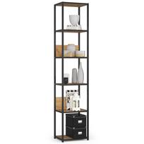 Pastatoma lentyna Akord Loft 400, ąžuolo sp./juoda sp., 192 cm x 40 cm x 32 cm