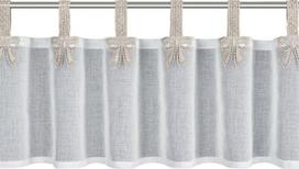 Dieninė užuolaida, virtuvei Melisa, balta sp., 150 cm x 30 cm