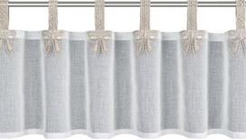 Dieninė užuolaida, virtuvei Melisa, balta sp., 150 cm x 30 cm