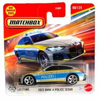 Matchbox: mažas automobilis – 2023 m. BMW i4 policijos sedanas