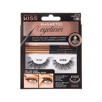 Magnetinės blakstienos, rinkinys Kiss Magnetic Tempt, 2 vnt., juoda sp.