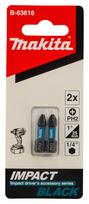 Atsuktuvų antgalių komplektas Makita B-63616, PH2, 25 mm, 1/4"