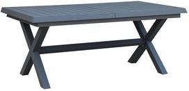 Lauko stalas Home4you Columbus, juoda sp., 183 - 243 cm x 100 cm x 76 cm