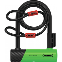 Dviračių užraktas ABUS  Ultra Mini 410K/150HB140 Green + SH + Cobra 10/120
