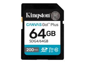 Kingston | Canvas Go! Plus | 64GB | SD | Flash memory class Class 10, UHS-I, U3, V30