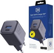 3MK Charger GaN 33W QC4+ PPS AFC FCP SCP black
