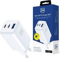 3MK Charger GaN 65W QC4+ 1xUSB-A 2xUSB-C white