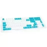 Ducky Keycap Set, PBT, ISO (EN) - balta/mėlyna
