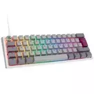 „Ducky One 3 Mist Grey“ mini žaidimų klaviatūra, RGB LED – MX-Silent-Red