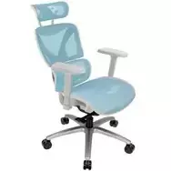 ThunderX3 XTC Ergonomic Office Chair - white and blue