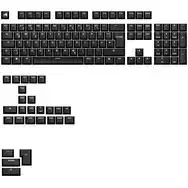 Glorious GPBT Basics Keycaps, ISO Layout (DE), PBT, Dye-Sub - Classic Black