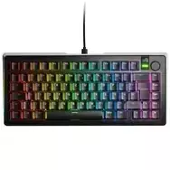 Glorious GMMK 3 Pro 75% Custom Gaming Keyboard - Pre-Built, ISO (DE), Fox Switches, Black