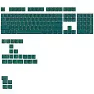 Glorious GPBT Basics Keycaps, ANSI Layout (US), PBT, Dye-Sub - Totem Green