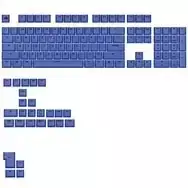 Glorious GPBT Basics Keycaps, ANSI Layout (US), PBT, Dye-Sub - Mana Blue