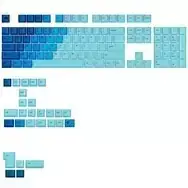 Glorious GPBT Gradient Keycaps, ANSI Layout (US), PBT, Dye-Sub - Ocean
