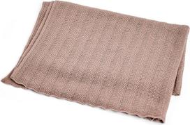 Smallstuff - Baby blanket, fishbone, merino wool - Powder - 80x100 cm (70007-83)